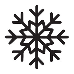 Black and White Snowflake Illustration: A simple yet intricate depiction of the geometric symmetry found in snowflakes, ideal for winter-themed designs or creative projects focused on nature’s beauty