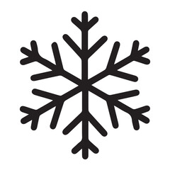 Black and White Snowflake Illustration: A simple yet intricate depiction of the geometric symmetry found in snowflakes, ideal for winter-themed designs or creative projects focused on nature’s beauty