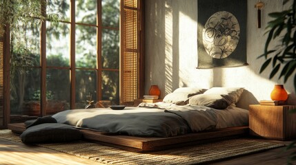 Serene Japanese-Inspired Bedroom