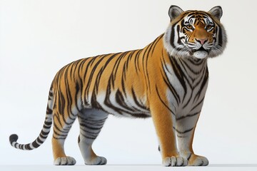 Obraz premium Beautiful tiger - isolated on white background