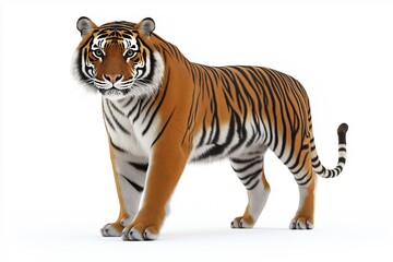 Obraz premium Beautiful tiger - isolated on white background