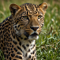 Fototapeta premium Leopard in the summer