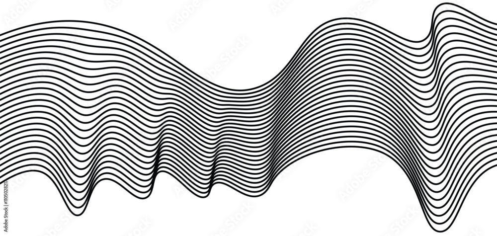 Poster futuristic abstract background flowing lines. dynamic line texture for graphic design. element futur