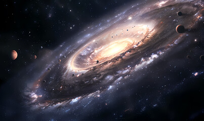 Fototapeta premium ufo in space