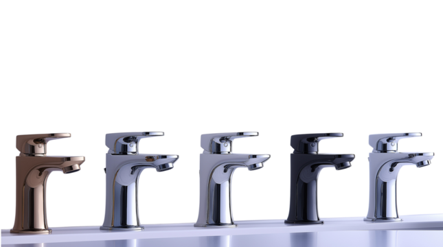 Range of Five Functional and Stylish Basin Taps: Water-Saving, Motion Sensor, Temperature Control, Dual-Function, and Transparent Designs