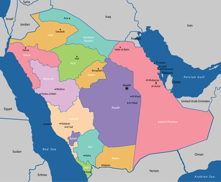 Saudi Arabia map