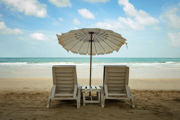 Beautiful beach landscape. Dream travel scene. Beautiful white sand beach. Summer nature view. Summer holiday and vacation concept. Inspirational tropical beach. Beach background banner.