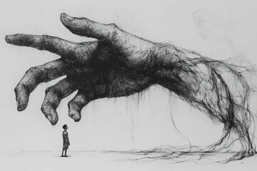 Obraz premium The Guiding Hand, Dependent Personality Disorder