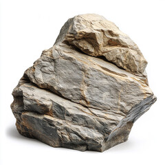 Rough Grey Rock  Isolated Stone Texture  Geology  Nature