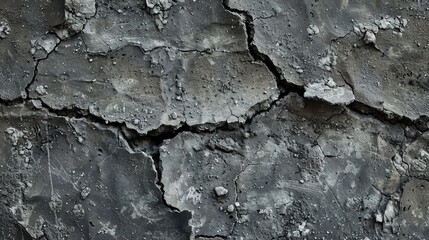 Obraz premium A rough, cracked, and textured dark gray surface.
