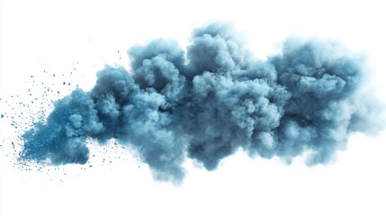 Blue Smoke Cloud Burst  Explosion Effect  Abstract Background