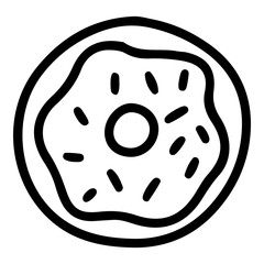 Doodle drawing icon of donut