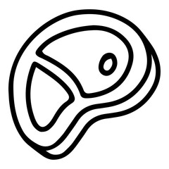 Doodle icon of steak slice