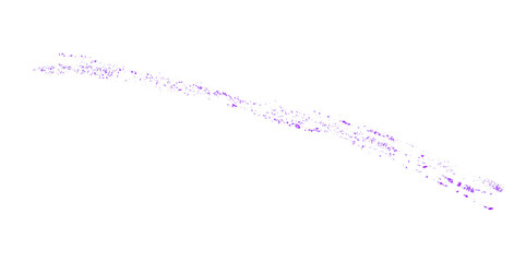 A playful drawing of purple pencil with hand strokes on a transparent background.