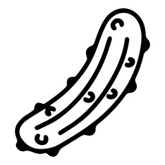 Doodle icon of cucumber pickle