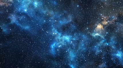 Fototapeta premium A starry night sky with nebulae and twinkling stars.