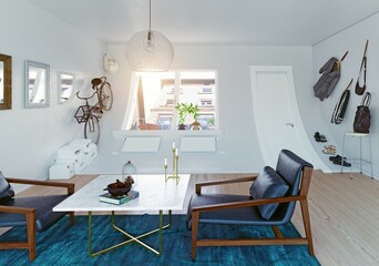 bizarre interior.