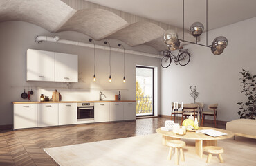 Modern minimalist interior