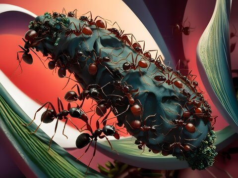 a close up of a antz