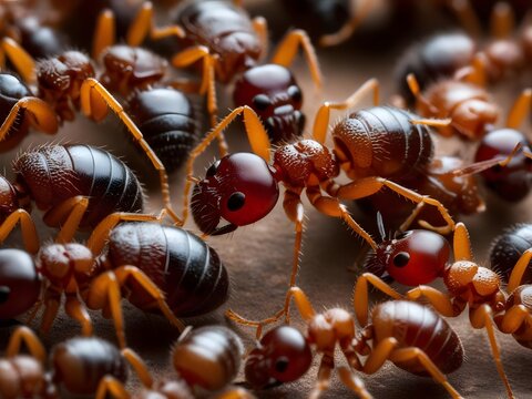 a close up of a antz
