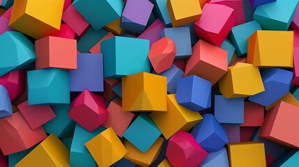 Obraz premium A colorful, abstract background of geometric shapes.