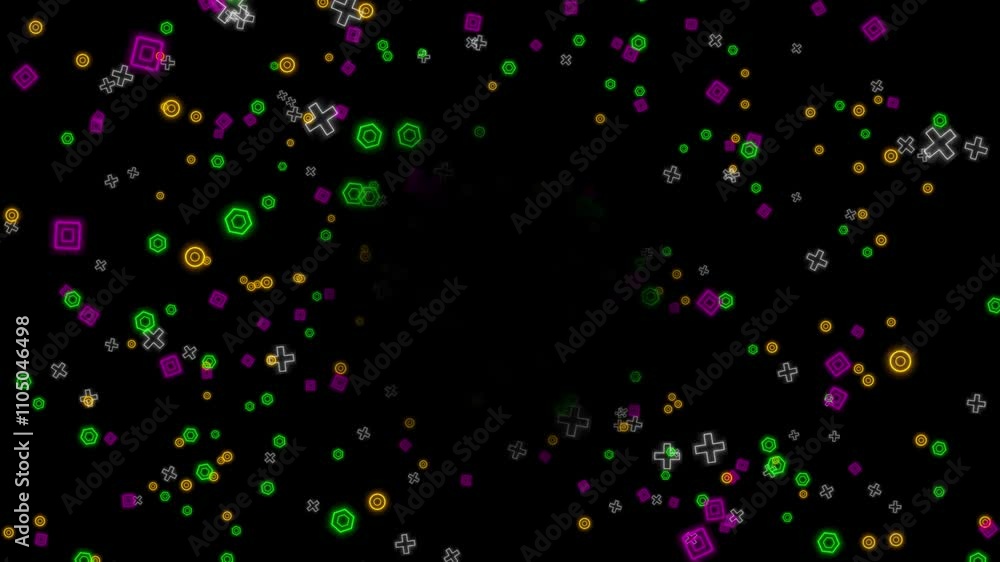 Poster creative futuristic digital flat dynamic shapes hud icon geometric animation abstract copy space bac