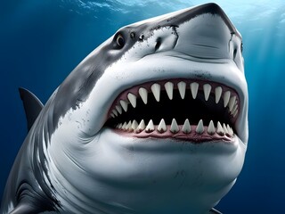 Fototapeta premium close up great white sharks