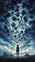 Fototapeta premium The Fragmented Sky, Schizotypal Personality Disorder