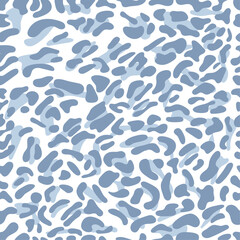 Blue Leopard pattern seamless background and printing or home decorate and more.