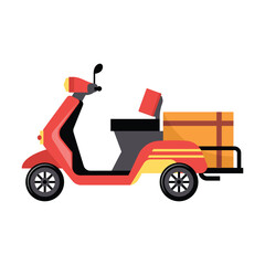 Delivery Scooter Vector Illustration