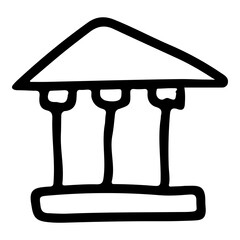 Doodle Icon of Government Building