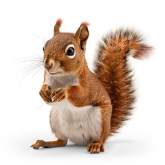Obraz premium Lively Squirrel in Full Body Isolated Image