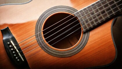Fototapeta premium Acoustic Guitar Detail 