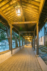 The ancient architectural complex and canal scenery of Qiandeng Ancient Town in Suzhou, Jiangsu Province, China