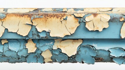 Obraz premium Intricate Peeling Paint on Outdoor Bench Surface