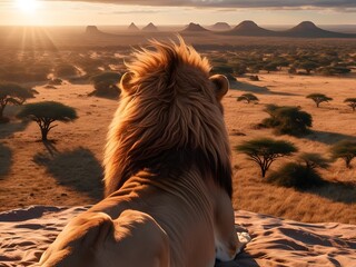 imagine view from riding on the back of lion