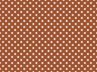 texturised white color polka dots over sienna brown background