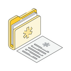 Folder containing important medical records and documents