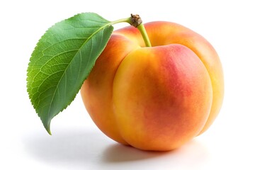 peach with leaves