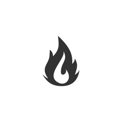 Fire icon isolated on transparent background