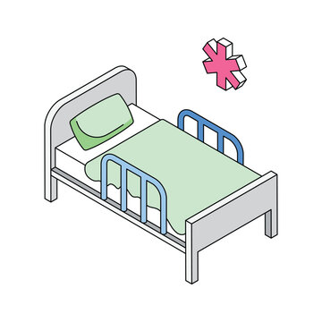 recommend clip art: Hospital bed representing patient care and rest areas