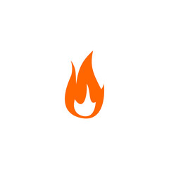 Fire icon isolated on transparent background