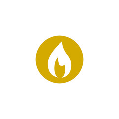 Fire flame sign icon isolated on transparent background