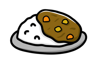 Fototapeta premium CURRY RICE FOOD JAPANESE Delicious spices creamy sauce