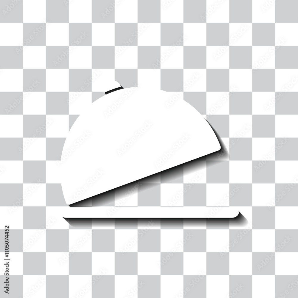 Poster tray simple icon vector. flat design. white with shadow on transparent grid