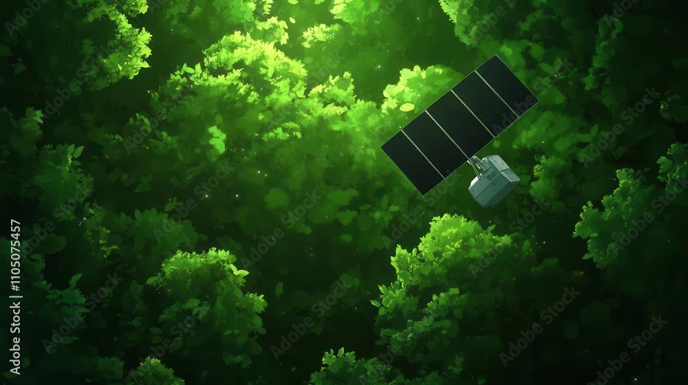 Poster satellite monitoring enhancement image showcasing advanced technology and analysis
