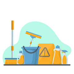 Cleaning Tools Illustration