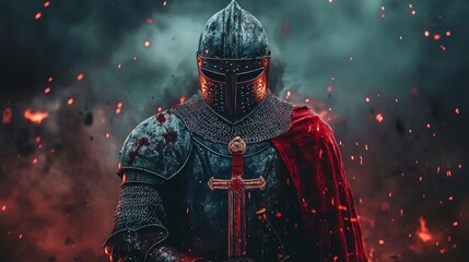 Fototapeta premium knight with sword