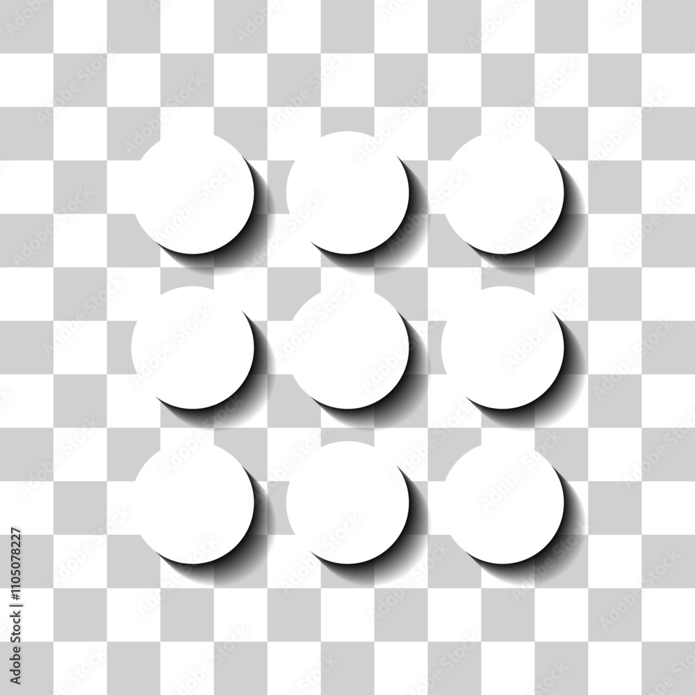 Poster menu simple icon, vector. flat design. white with shadow on transparent grid