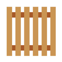 Obraz premium Wooden Pallet flat vector illustration isolated on white background